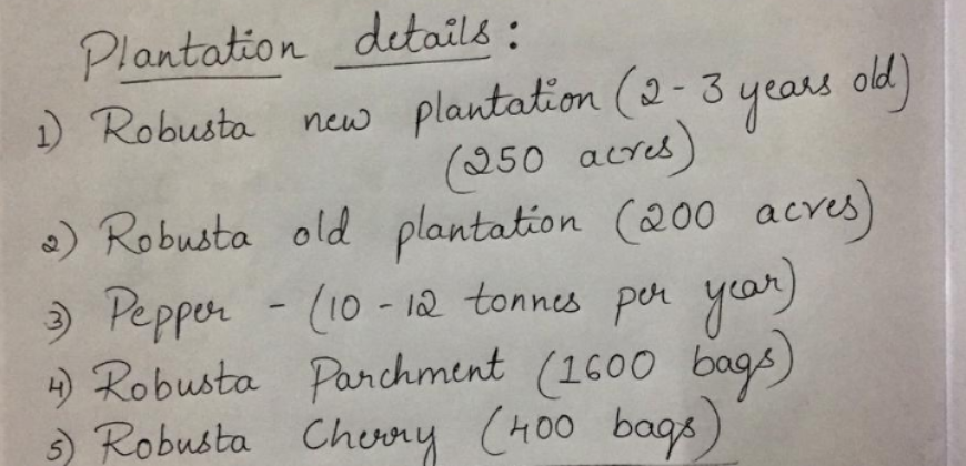 450 acres at Madikeri 50 cr