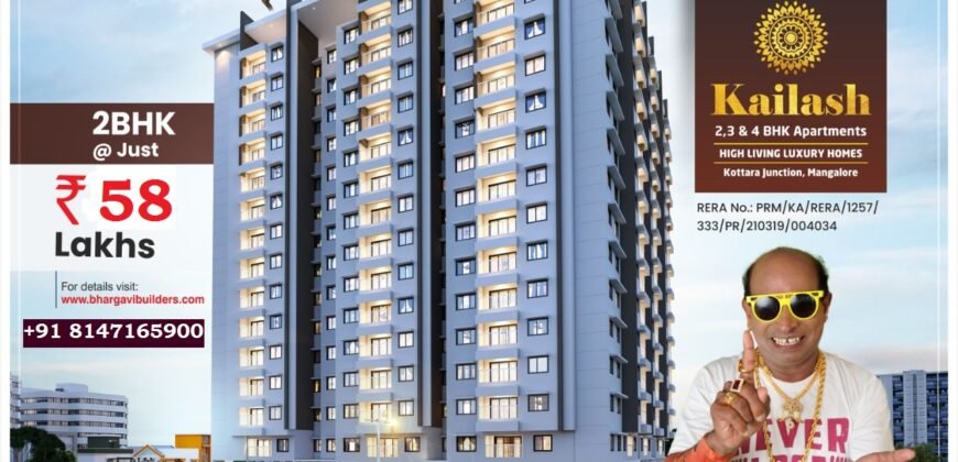 Luxurious apartment in Kottara chowki ,Mangalore for 58 Lakhs 2bhk